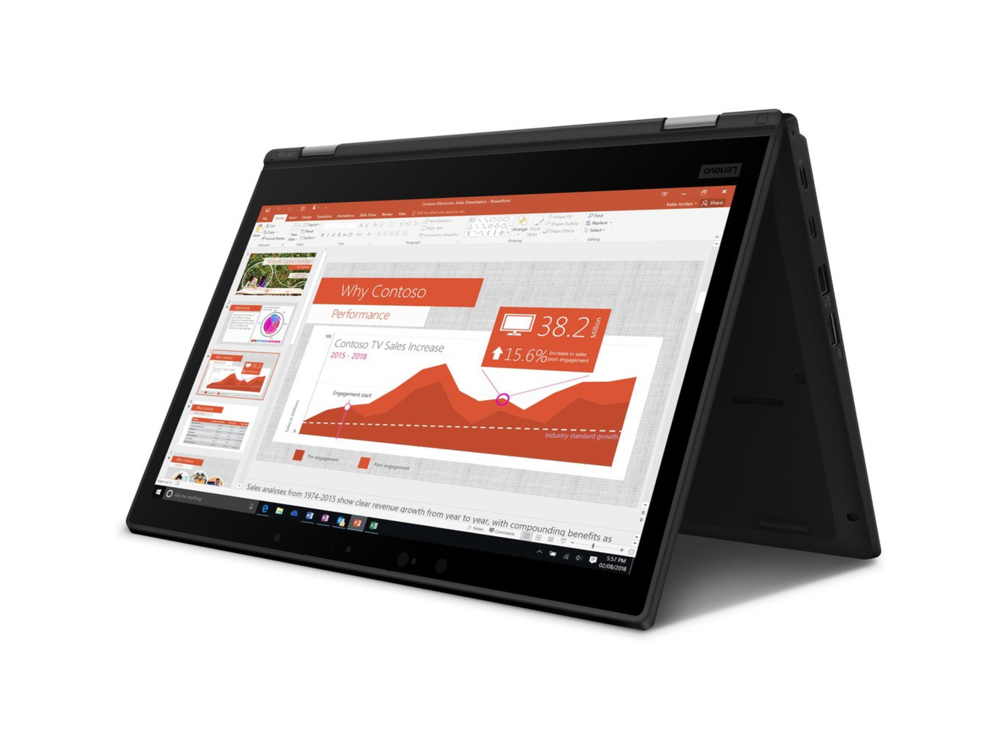 LAPTOP LENOVO THINKPAD L390 YOGA / CORE I5 8VA GENERACION / 16GB /256 GB - By:ElePc